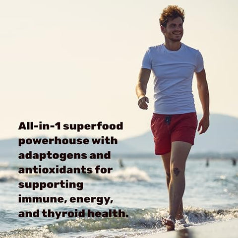 DEAL SUPPLEMENT - Irish Sea Moss 7000mg por Porção, 240 Cápsulas Vegetais – Complexo de 14 Superfoods – 3000mg de Óleo de Semente Preta, 2000mg de Ashwagandha, 600mg de Gengibre, 5000mg de Shilajit, 600mg de Bladderwarck