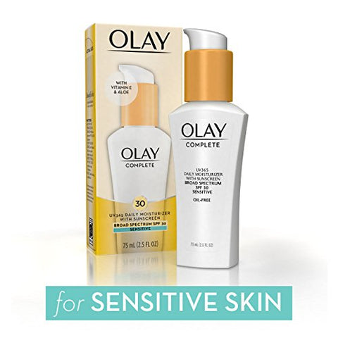 Hidratante Facial Defesa Diária Completa com Protetor Solar, FPS30, Pele Sensível, 75ml (Pack com 2) - Olay