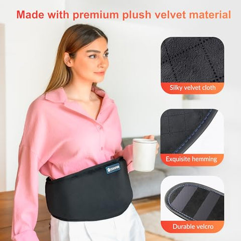 Aquecedor de Costas COMFIER para Alívio de Dor, Massageador Vibratório para a Região Lombar com Calor, Cinta Aquecida com Desligamento Automático, Alívio de Dores Abdominais, Cólicas e Artrite, Presentes