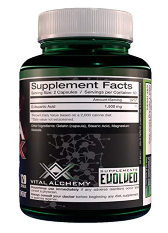 Vital Alchemy Supplements - DAA Max Ácido D-Aspártico da Vital Alchemy – Potencialize seus resultados!