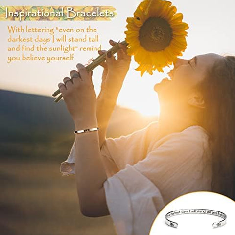 Mollywatr - Presentes de Sol para Mulheres, Kit de Cuidados para Mulheres, 9 Peças de Presentes Girassol, Cesta de Presentes para Melhoras, Caixa de Presentes de Aniversário Únicos com Manta Inspiradora e Vela