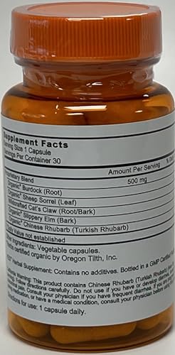 ULTIMATE EFAs - YES Organic ESSIAC Cápsulas Herbais – Mistura Sinérgica de Ervas Premium para Saúde Holística e Bem-Estar Completo – 30 Cápsulas – 1 Mês de Suprimento