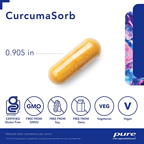 CurcumaSorb 180’s – Meriva Curcumin Phytosome – Suporte para Articulações – Livre de Glúten - Pure Encapsulations