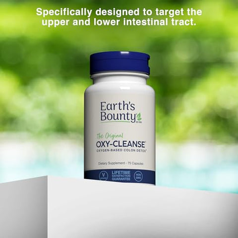 Earth's Bounty - Earth’s Bounty Oxy-Cleanse – Condicionador de Cólon para Bem-Estar Digestivo – Alívio da Prisão de Ventre – Desintoxicação Natural do Cólon – 75 Cápsulas – 2-Pack