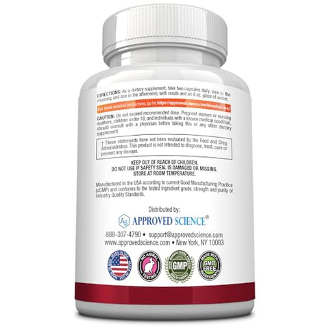 Bloodsyl – Suporte para Pressão Arterial e Colesterol – Hawthorne, Magnésio, BioPerine – 180 Cápsulas Veganas Amigáveis – Fornecimento de 3 Meses - Approved Science