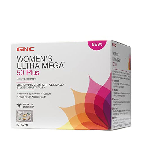 Vitapak Bundle 50 Plus para Homens e Mulheres – Fórmula Completa para Saúde e Bem-Estar - GNC