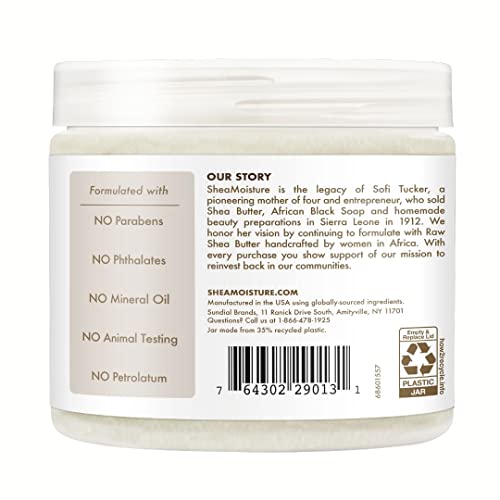SheaMoisture - Shea Moisture Óleo de Coco 100% Extra Virgem para Cuidados com a Pele, Hidratante para Gestantes contra Estrias, Óleo de Coco Puro para Cuidados com o Cabelo, Vitamina E, Removedor de Maquiagem de Óleo de Coco