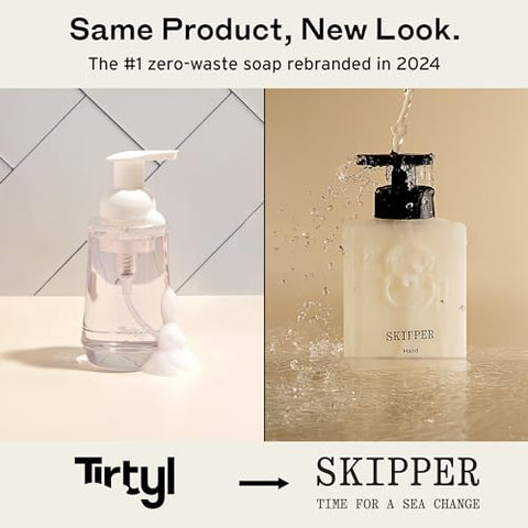 Recargas de Tabletes de Sabonete Líquido Espumante Tirtyl Skipper – Embalagem Compostável – Pack com 24 – 192 ml total (24x 8 ml) – Fragrâncias Variadas – Rebranding