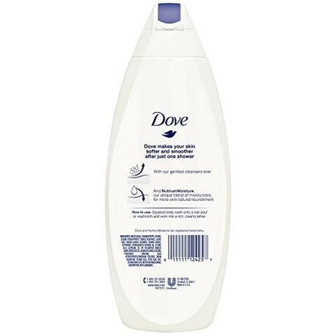 Sabonete Líquido Corporal Com Nutrientes Naturais para Pele Instantaneamente Macia e Nutrição Duradoura Hidratação Profunda Livre de Sulfato 650 ml, 4 Unidades - Dove