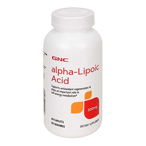 Ácido Alfa-Lipóico 300mg, 60 Cápsulas, Suporta Regeneração Antioxidante - GNC