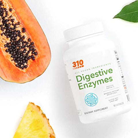 Digestive Enzyme (90CT) | Enzima Digestiva Multienzimática com Lactase para Auxiliar a Digestão do Corpo | Suporte para Conforto Digestivo e Redução de Inchaço - 310 Nutrition