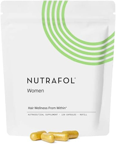 Mulheres 18-44 Anos – Cabelo Mais Forte e Espesso – Recomendado por Dermatologistas – 1 Mês – 60 Cápsulas - Nutrafol