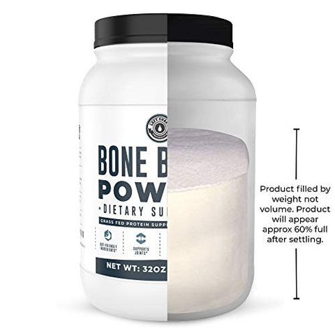 Left Coast Performance - Proteína em Pó de Caldo de Osso de Gado Alimentado com Capim – Puro Caldo de Osso de Gado, Sem Sabor, com Colágeno Natural e Glucosamina