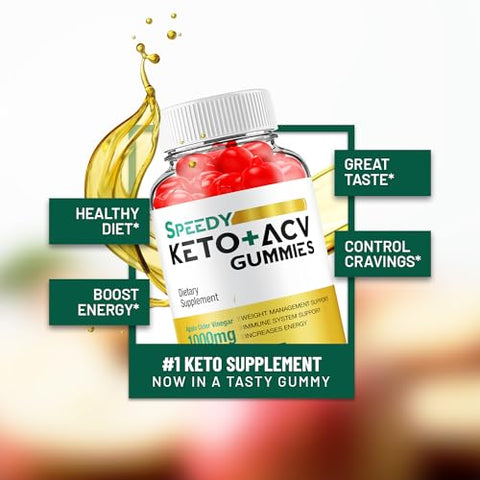 Indelo - (5 Pacotes) Gomas Speedy Keto ACV – Fórmula Avançada Speedy Keto Plus ACV Gummies Apple Cider Vinegar – Suplemento Alimentar Speedy ACV para Homens e Mulheres (300 Gomas)