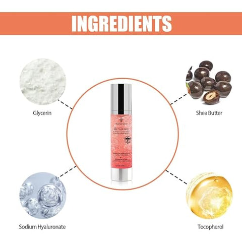 Yzmoffer - B Glossy Serum Corporal para Rugas: Hidratante Nutritivo Reparador para Suavizar a Pele – Com Ácido Hialurônico, Vitamina E, Glicerina e Manteiga de Karité