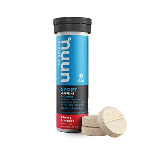 Energy: Comprimidos de Eletrólitos e Cafeína de Cereja Limonada (3 Tubos de 10 Tabs) - Nuun