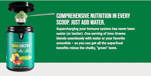 InnoSupps - Inno Greens | 28 Verdes Orgânicos | 500g | Superalimento Natural