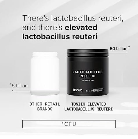 Probiótico Lactobacillus Reuteri 50 Bilhões CFU – 60 Cápsulas Vegetarianas - Toniiq