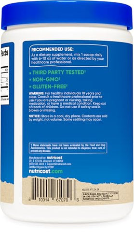 Goji Berry em Pó Orgânico (454g) – Certificado Orgânico pelo USDA, Sem Glúten, Não-OGM, Vegetariano - Nutricost