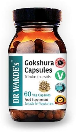 DR WAKDE's - DR WAKDE’S Gokshura Capsules – 60 Cápsulas Vegetais, Suplemento à Base de Plantas, Erva Ayurvédica, Natural e Vegano