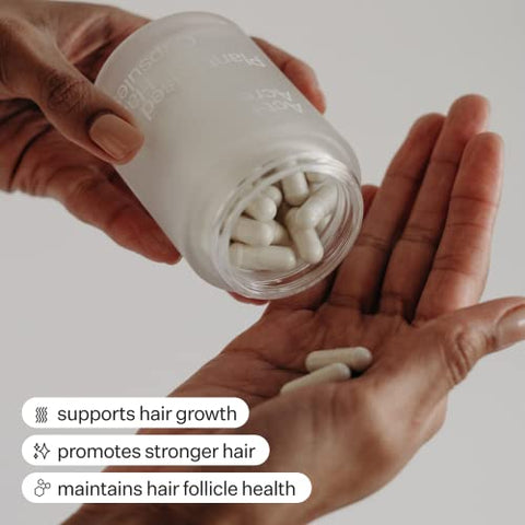 ACT+ ACRE - ACT ACRE Cápsulas para Cabelos Grossos e Volumosos – Vitaminas à Base de Plantas – Extratos de Bambu e Cavalinha – Promove Cabelos Mais Espessos e com Aparência Mais Cheia – Espessura e Força