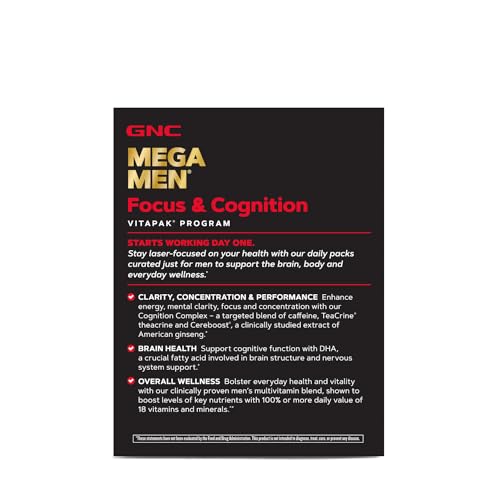 Mega Men Focus – Suplemento para Concentração e Foco – 60 cápsulas - GNC