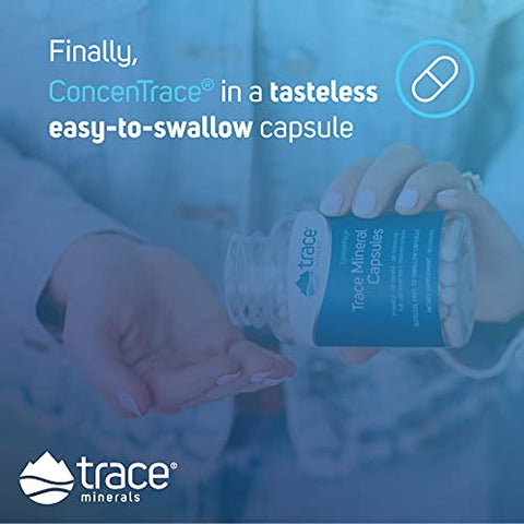 ConcenTrace Cápsulas | Suplemento Diário de Magnésio e Potássio | Vegano Certificado, Não-OGM, Sem Glúten | Sem Sabor | 90 Cápsulas (Pacote de 1) - Trace Minerals