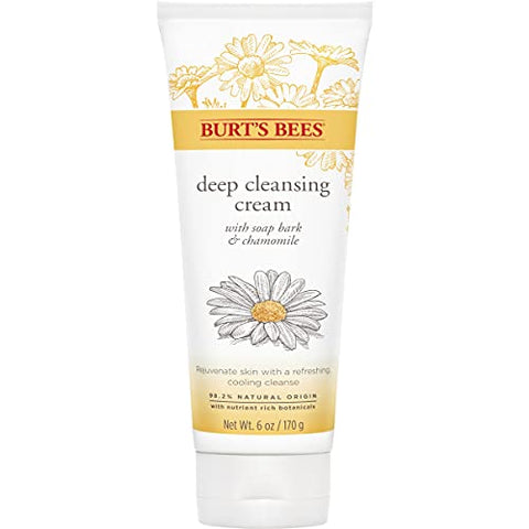 Burt's Bees - Burt’s Bees Face Wash, Creme de Limpeza Facial Profunda, Limpeza Natural com Camomila, 6 Ounce (Pack de 3) (Embalagem Pode Variar)