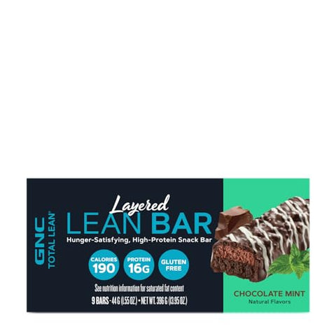 Total Lean Bar Camada Magra – Chocolate Mentolado (9 Barras) | 100% Natural e Delicioso - GNC