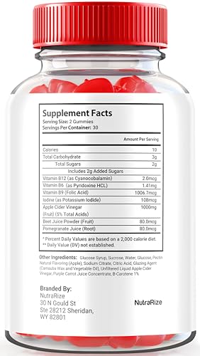 NutraRize - KetoOne ACV Gummies – Gomitas KetoOne ACV para Perda de Peso Avançada (60 unidades)