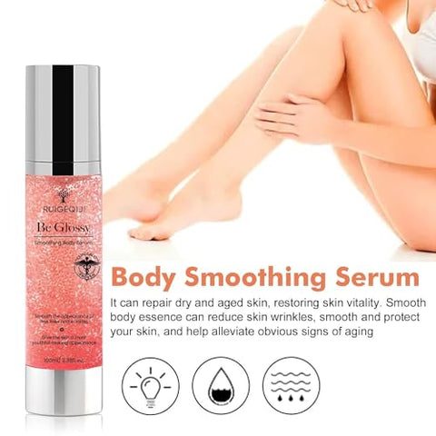 Yzmoffer - B Glossy Serum Corporal para Rugas: Hidratante Nutritivo Reparador para Suavizar a Pele – Com Ácido Hialurônico, Vitamina E, Glicerina e Manteiga de Karité