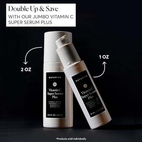Super Serum Plus Vitamina C, Cuidado Facial Suavizante com Retinol, Ácido Hialurônico e Niacinamida – 30ml - Naturium