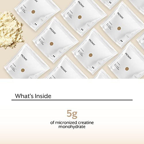 ProMix Nutrition - Promix Creatine Monohydrate em Pó, 5g de Creatina Micronizada por Porção, Estimula o Crescimento Muscular