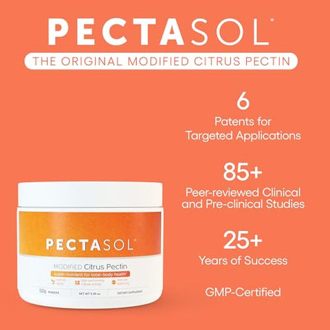 EcoNugenics - PectaSol Modified Citrus Pectin – 150g em Pó – Saúde Total do Corpo para Apoiar o Coração, Sistema Imunológico e Resposta Inflamatória