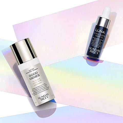Kit de Viagem Sunday Riley Mini Power Couple, 0.4 fl. Oz (12 ml) – Resultados Incríveis para sua Pele