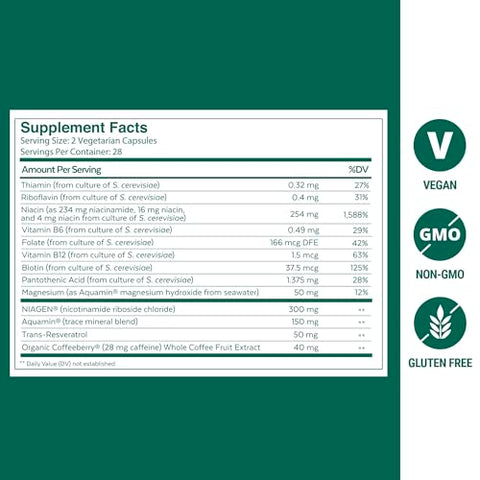 NEUROHACKER COLLECTIVE - Qualia NAD Nicotinamida Ribosídeo NR – Aumenta os Níveis de NAD em até 50% com NR (Nicotinamida Ribosídeo de NIAGEN) e Niacina – 100% Eficaz – 60 Cápsulas