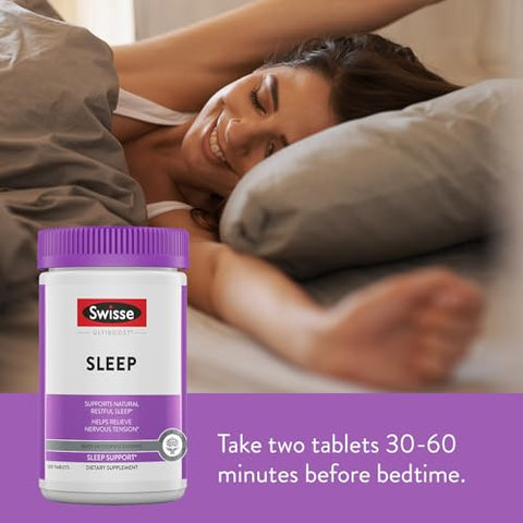 Sleep Cápsulas de Raiz de Valeriana | Extrato de Raiz de Valeriana Magnésio Alcaçuz Lúpulo | Suplemento Herbal para Dormir Sem Melatonina | Ajuda a Aliviar Tensão Nervosa | 120 Comprimidos - Swisse