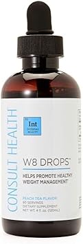 W8 Drops – Promove Gerenciamento Saudável do Peso – Reduz Acúmulo de Gordura – DygloFit – Extrato de Fruta de Dichrostachys Glomerata – Sabor Chá de Pêssego – 60 Porções - Consult Health
