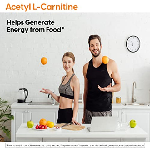 Doctor's BEST - Doctor’s Best Acetyl L-Carnitine: Energia, Memória, Foco, Humor – 120 Cápsulas Veganas, Livre de Glúten (DRB-00152)