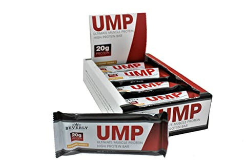 UMP Barras de Alta Proteína – Amêndoa e Mel, 20g de Proteína, 8g de Fibra. Ingredientes Gourmet Naturais. Barra Livre de Soja, 12 Unidades - Beverly International