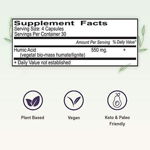 Cápsulas de Minerais Húmicos – 70 Minerais Traço com Ácido Fúlvico Natural, Suplemento Mineral Alcalinizante para Desintoxicação, Saúde Intestinal, Bem-Estar, 120 Unidades - Vital Earth Minerals