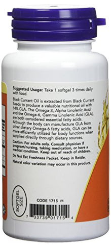 NOW Foods - Óleo de Groselha Negra Now Foods 500mg – 100 cápsulas (Pacote com 2)