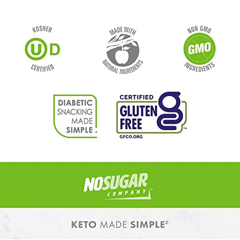 No Sugar Company - Barra de Snack Keto Sem Açúcar, Brownie de Fudge, 12 x 40g – Lanche Keto Low Carb Sem Açúcar com Macros Amigáveis ao Keto, 3g de Carboidratos Líquidos, 9g de Proteína Vegetal, 13g de Gordura Saudável