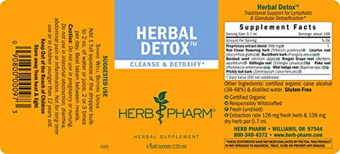 Fórmula Líquida de Desintoxicação Herbal para Limpeza e Detoxificação – 120 ml - Herb Pharm