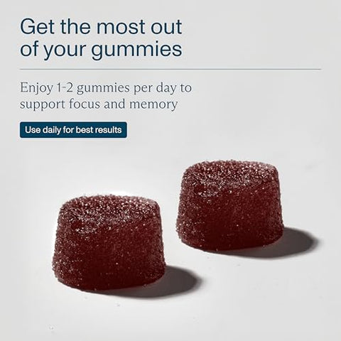 Gomas de Cogumelo do Leão para Função Cerebral, Foco, Memória, Energia, Impulso Imunológico, Resistência – Complexo de Cogumelo Leão do Mane, Reishi, Cordyceps – 60 gomas - FOCL