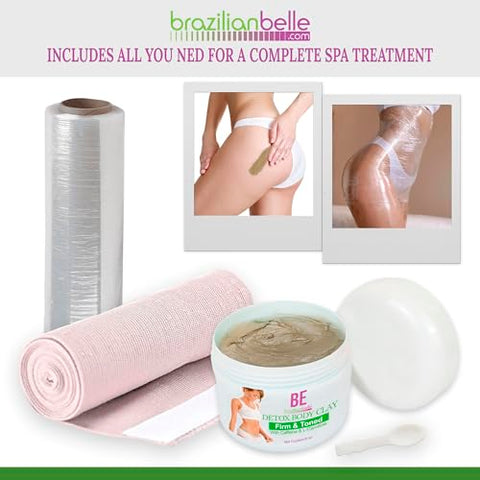 Brazilian Belle - Bikini Body – Envoltórios Corporais Firmadores para Barriga, Pele Firme e Combate à Celulite. Resultados Rápidos