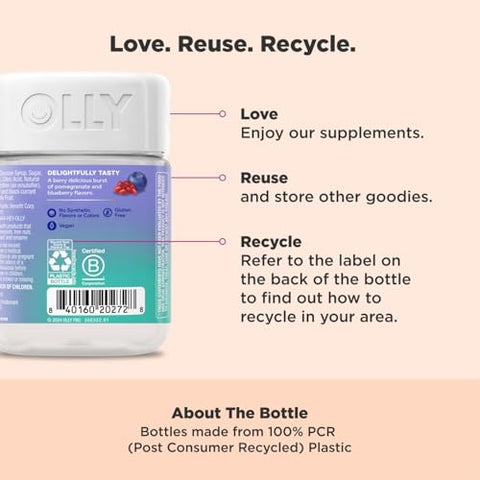 Chill Thinker Brainy Chews com L-Theanine e Magnésio – Melhora a Concentração e o Foco (60 gomas) - OLLY