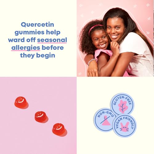 JoySpring - Gomas de Suporte Imunológico para Crianças – Quercetina com Bromelina Gomas de Sabugueiro para Crianças – Vitamina C e Zinco para Suporte Imunológico – 60 g