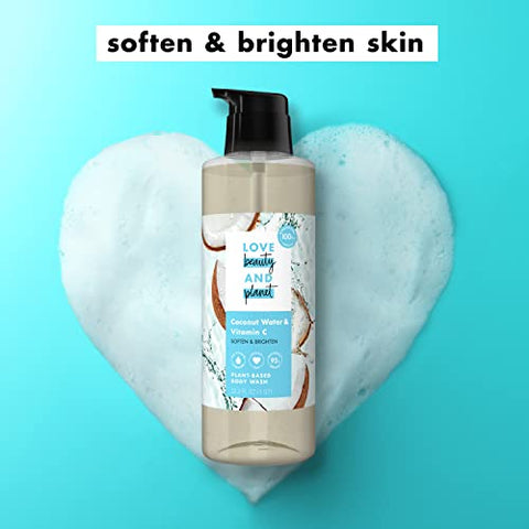 Body Wash Coco e Vitamina C 950ml – Pele Suavizada e Visivelmente Radiante. Ingredientes Naturais e Limpeza à Base de Plantas - Love Beauty And Planet