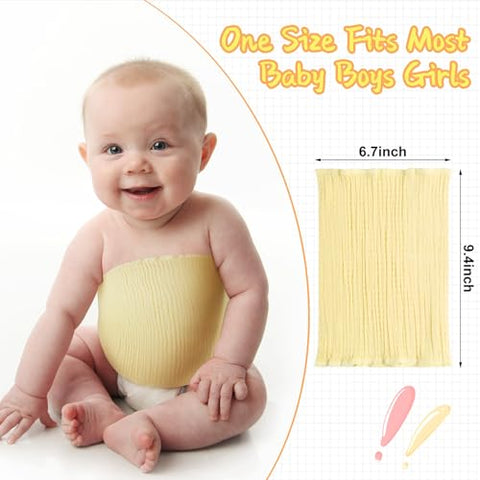 Cutecrop - 10 Pcs Faixa de Umbigo de Algodão para Botão Gtube de Bebê – Dupla Camada para Hérnias Umbilicais – Cinto Faixa de Barriga para Meninos e Meninas